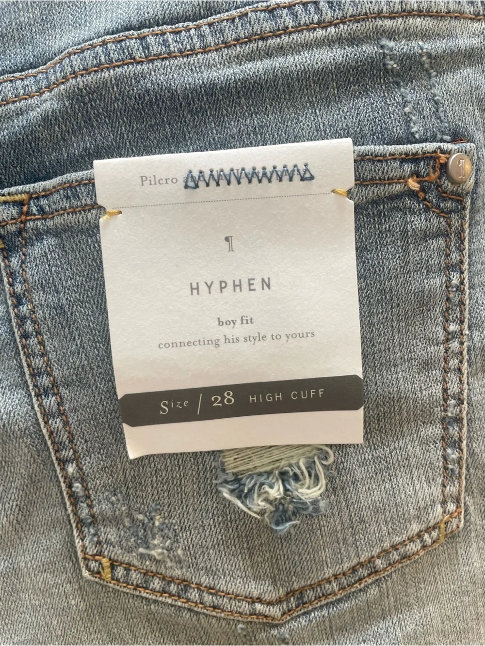 Anthropologie Pilcro and the Letterpress Hyphen Distressed Denim Jean Shorts 28